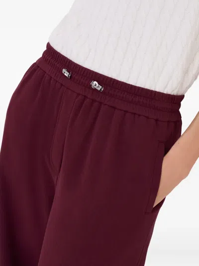 Brunello Cucinelli Elasticated-waistband Sweatpants In Burgundy