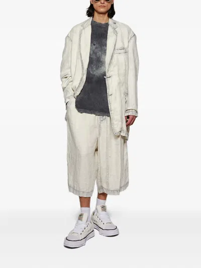 Miharayasuhiro Single-breasted Blazer In White