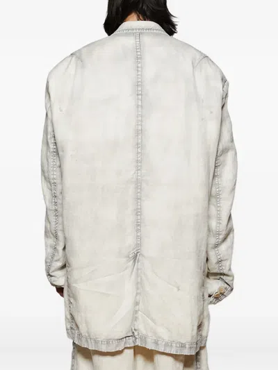 Miharayasuhiro Single-breasted Blazer In White