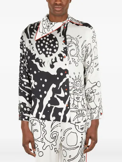 Honey Fucking Dijon Fluid Asymmetric Shirt In White