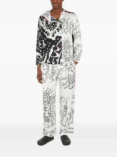 Honey Fucking Dijon Fluid Asymmetric Shirt In White