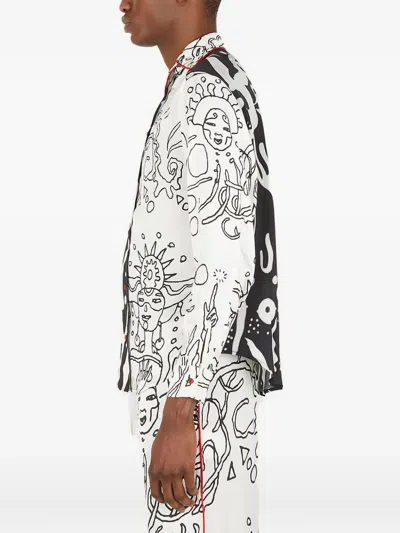 Honey Fucking Dijon Fluid Asymmetric Shirt In White