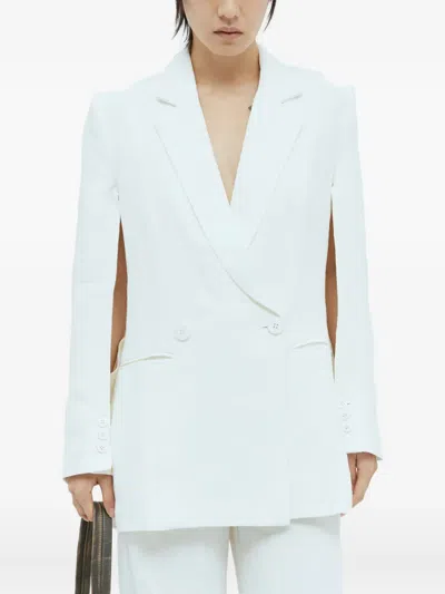 St Agni Linen Split Sleeve Blazer In White