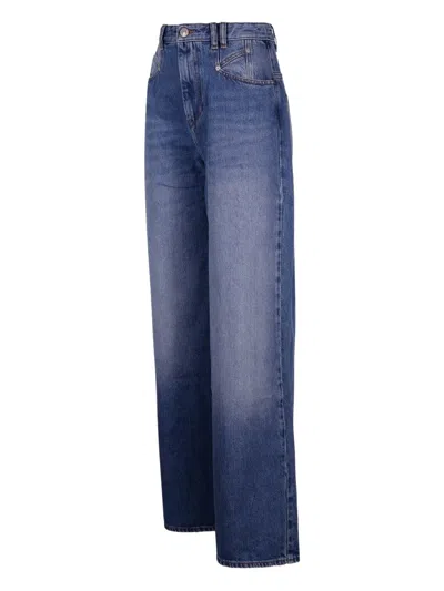 Isabel Marant Étoile Gz Lemon High-rise Wide-leg Trousers In Blue
