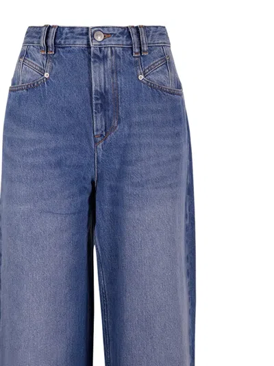 Isabel Marant Étoile Gz Lemon High-rise Wide-leg Trousers In Blue