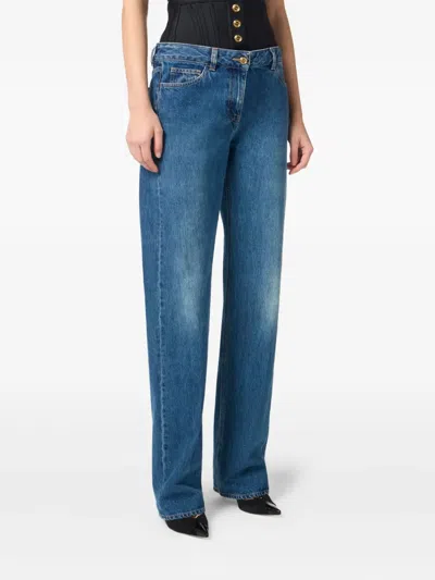 Elisabetta Franchi Corset-waistband Jeans In Blue