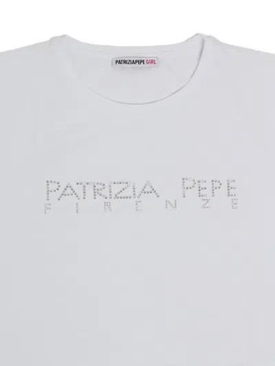 Patrizia Pepe Logo-studded T-shirt In White