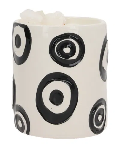 10 Corso Como X Love & Stones Circle-pattern Ceramic Candle In White