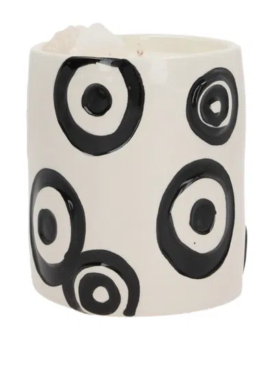 10 Corso Como X Love & Stones Circle-pattern Ceramic Candle In White