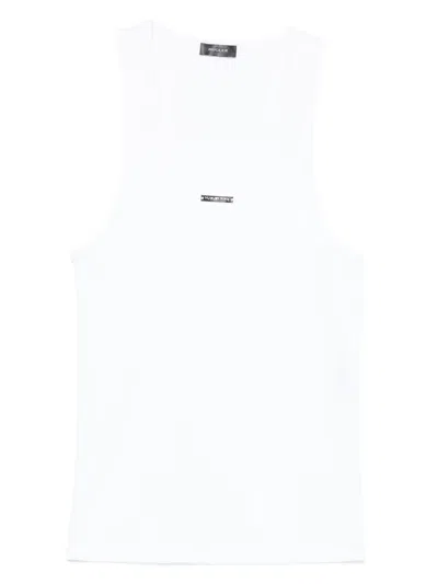 Mugler Scoop-neck Tank Top In White