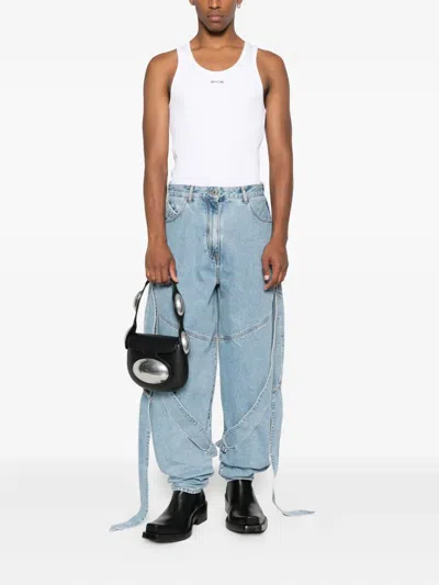 Mugler Scoop-neck Tank Top In White