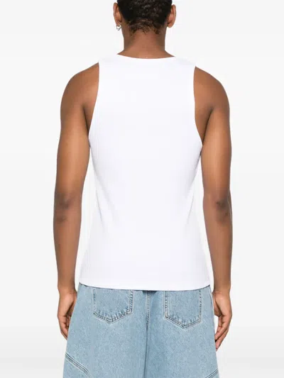 Mugler Scoop-neck Tank Top In White