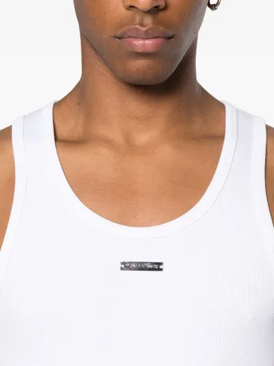 Mugler Scoop-neck Tank Top In White