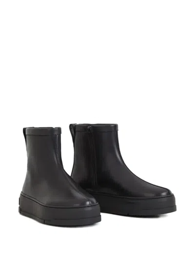 Vagabond Stacy Elastic-panel Platform Boots In Black