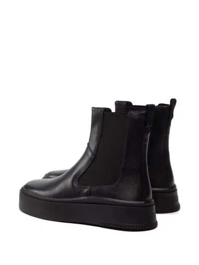 Vagabond Stacy Elastic-panel Platform Boots In Black