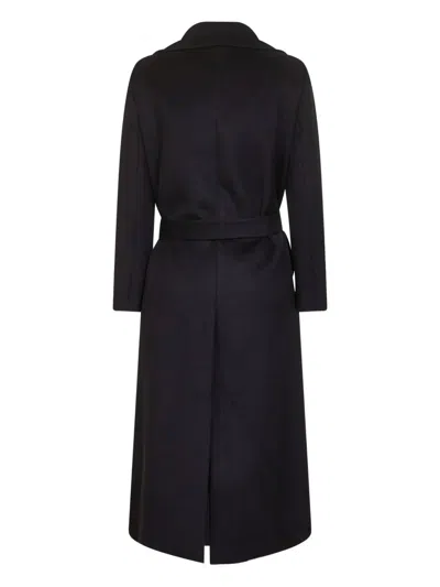 Blanca Vita Onyx Wool Blend Calistea Wrap Coat In Black