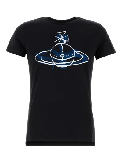 Vivienne Westwood Orb Print T-shirt In Black