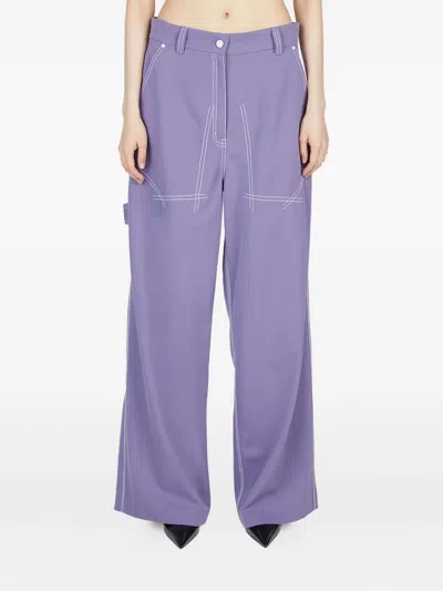 Stella Mccartney Straight-leg Trousers In Purple