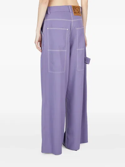 Stella Mccartney Straight-leg Trousers In Purple