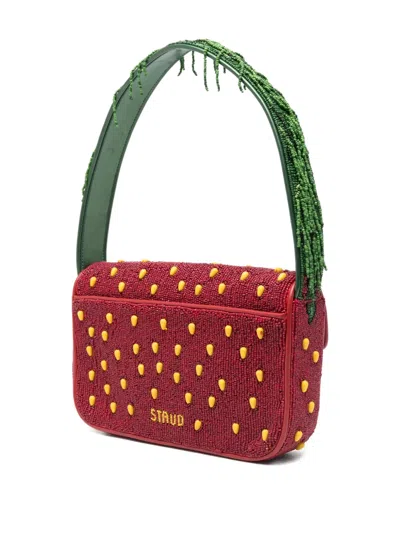 Staud Tommy Beaded Strawberry-motif Shoulder Bag
