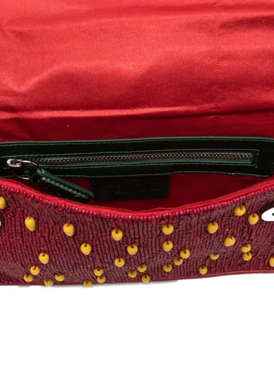 Staud Tommy Beaded Strawberry-motif Shoulder Bag