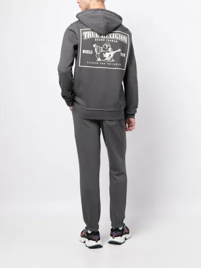 True Religion Big-t Zip Hoodie In Gray