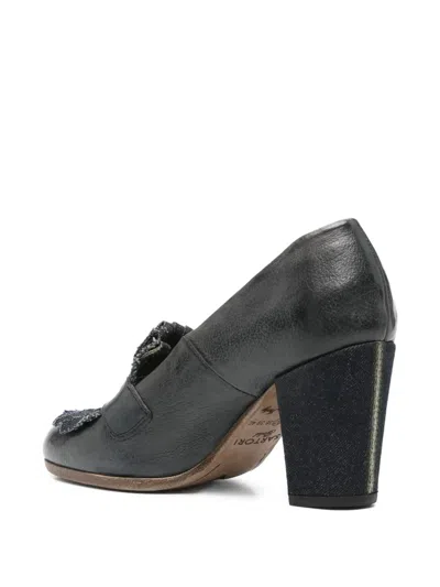 Sartori Gold 70mm Denim-detail Block-heel Loafers