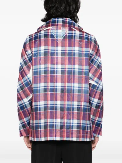 Comme Des Garçons Shirt Checked-print Blazer In Multi