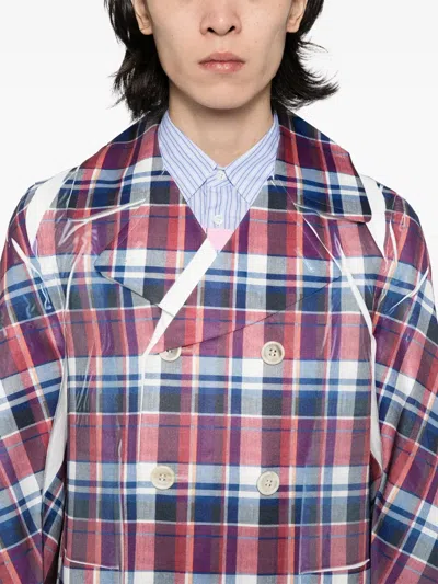 Comme Des Garçons Shirt Checked-print Blazer In Multi