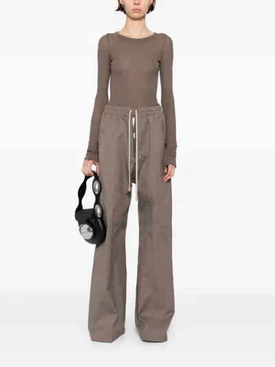 Rick Owens Bela Wide-leg Pants In Brown
