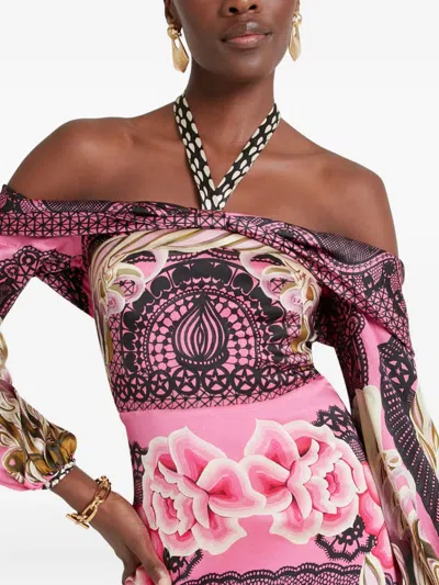 Temperley London Cici Floral-lace Halter Midi Dress In Multi