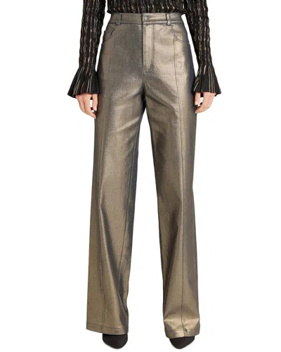 Cinq À Sept Gold Coated Francine Pant In Gray