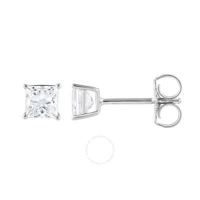 Brilliant Diamond 14kt White Gold 1.00 Carat Lab Grown Diamond Stud Earrings For Women