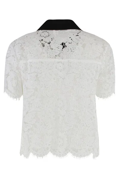 Self-portrait Floral Lace Cropped Top