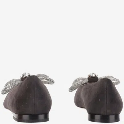 Mach &amp; Mach Suede Ballet Flats With Double Bow
