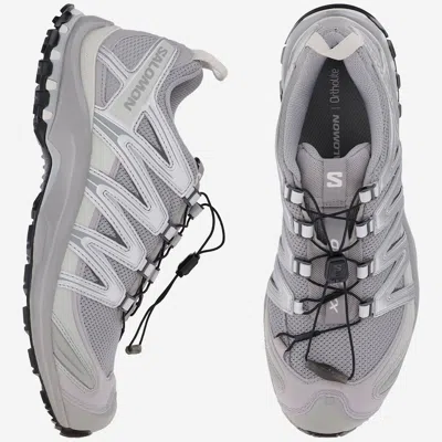 Salomon Silver Mesh And Synthetic Leather Xa Pro 3d Sneakers