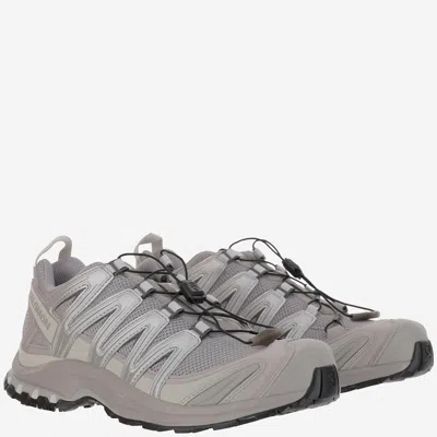 Salomon Silver Mesh And Synthetic Leather Xa Pro 3d Sneakers