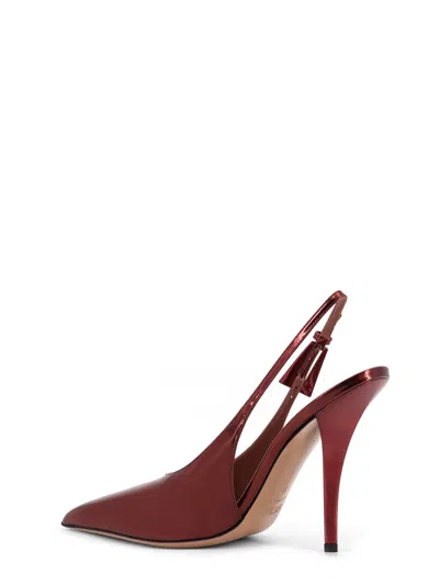 Paris Texas Jessica Slingback Mirror Leather Pumps In Burgundy