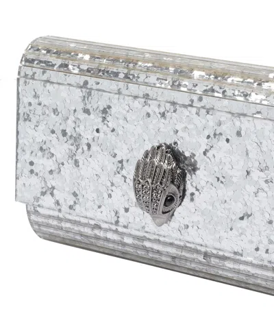 Kurt Geiger Embellished Chain Shoulder Bag In Silver