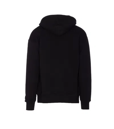 Valentino Crystal-embellished Hooded Sweater With Embroidered Logo In Black