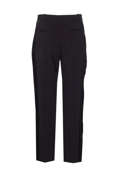 Elisabetta Franchi Light Crepe Trousers With Tuxedo Detail