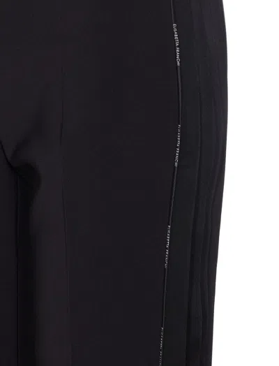 Elisabetta Franchi Light Crepe Trousers With Tuxedo Detail