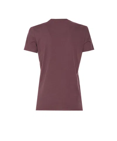 Elisabetta Franchi Crewneck Top Featuring Chain Detail And Charms In Burgundy