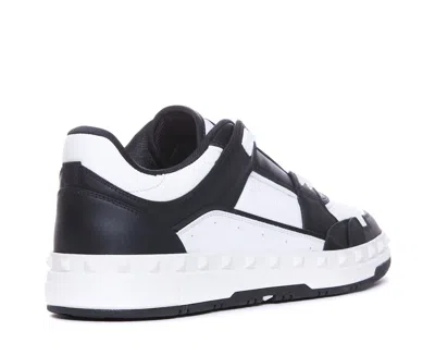 Valentino Dotsliberty Sneakers Leather Perforated Toe