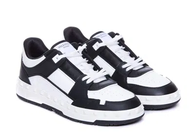 Valentino Dotsliberty Sneakers Leather Perforated Toe