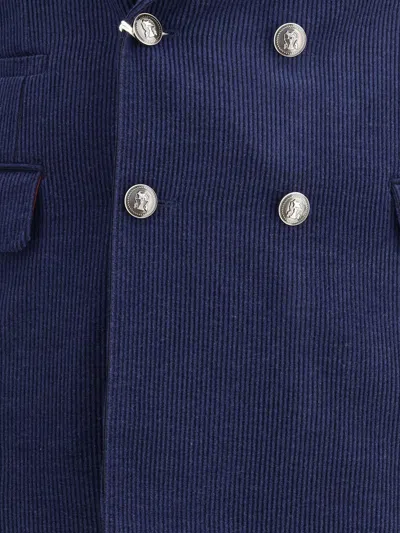Brunello Cucinelli Wool Suit In Blue