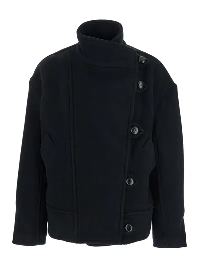 Isabel Marant Long Sleeve Coat In Black