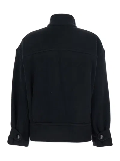 Isabel Marant Long Sleeve Coat In Black