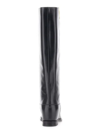 Via Roma 15 Knee-high Boots With Subtle V-gold Accent In Multi