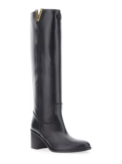Via Roma 15 Knee-high Boots With Polished Leather